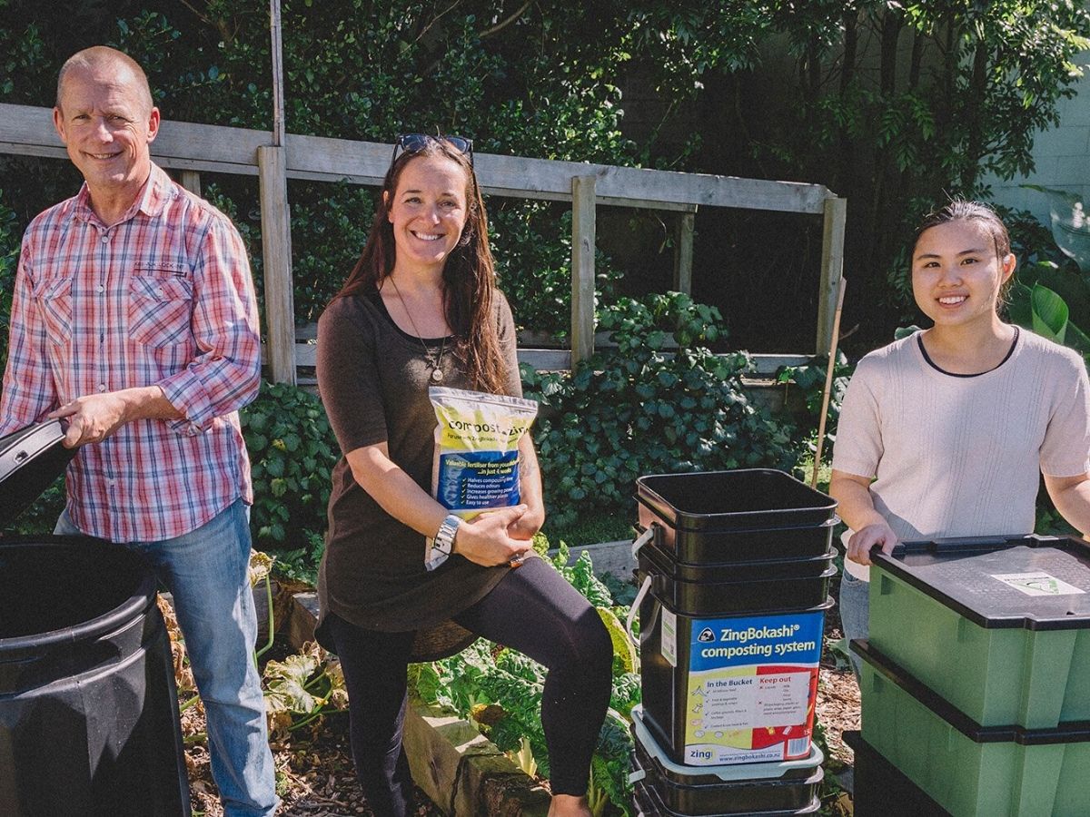 Bokashi composting workshop in Hobsonville, Auckland