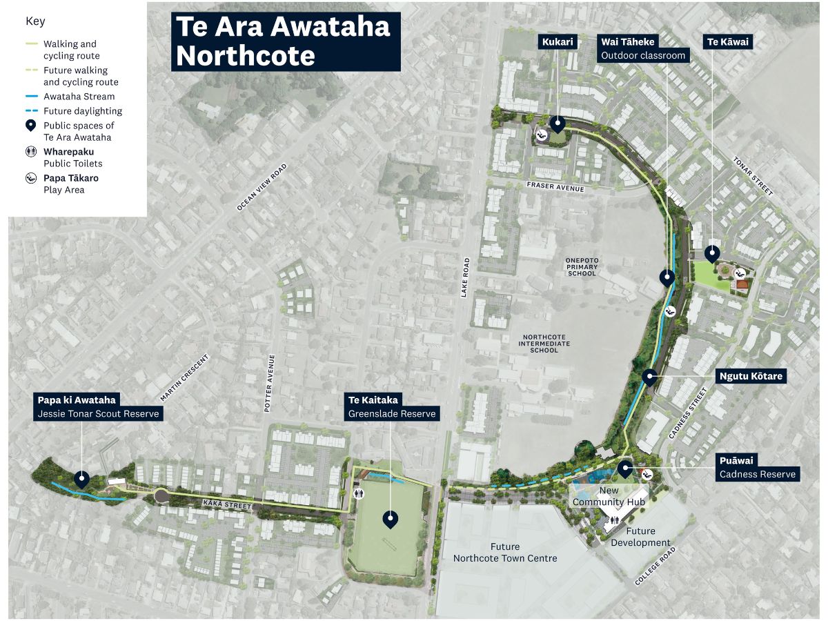Te Ara Awataha map1200 900